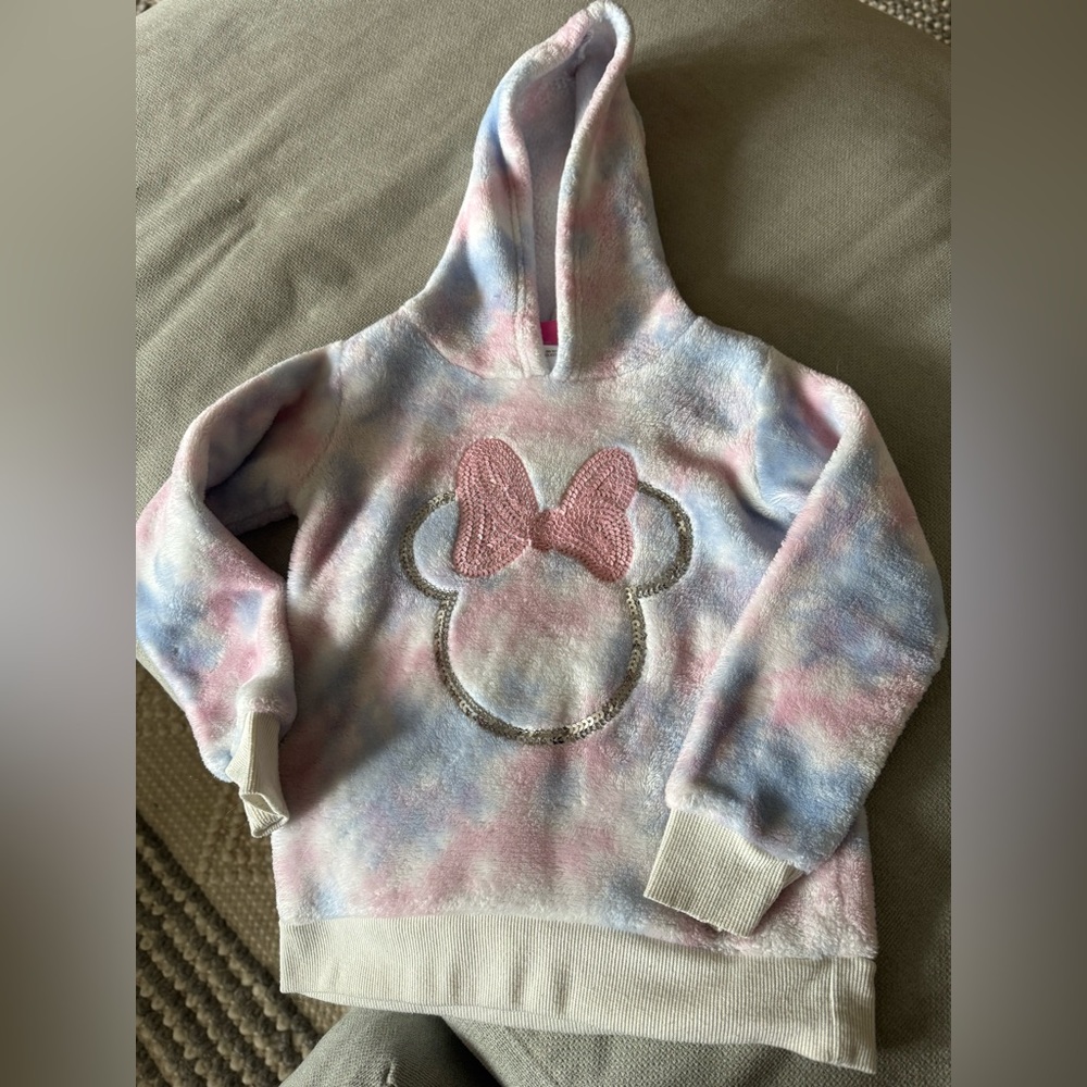 Minnie Pastel Tie-Dye Hoodie 4T 🌸